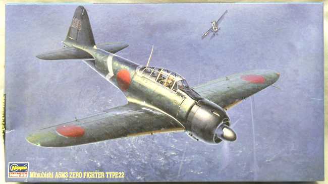 Hasegawa 1/48 Mitsubishi A6M3 Zero Fighter Type 22, JT17 plastic model kit